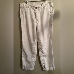 Tommy Bahama Men's Relaxed Classic White Chinos. 100% Linen